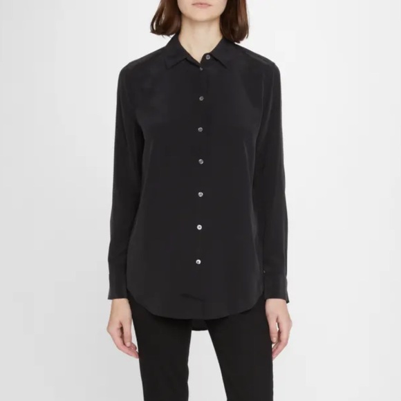 Brooks Brothers Tops - Brooks Brothers Women’s Black Silk Blouse Size 0 NWOT